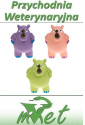 Recofun Lagoo Rhino - zabawka dla psa z piszczałką - Nosorożec (kolor do wyboru: zielony, różowy, fioletowy)