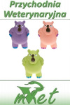 Recofun Lagoo Rhino - zabawka dla psa z piszczałką - Nosorożec (kolor do wyboru: zielony, różowy, fioletowy)